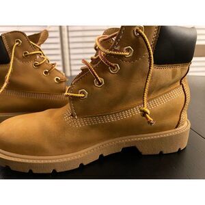 Timberland Little Kid 6" Premium Waterproof Boots Boys 1.5 Wheat Classic Lace Up
